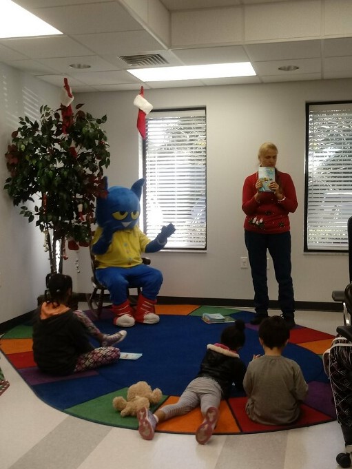 Children received free "Pete the Cat" books
