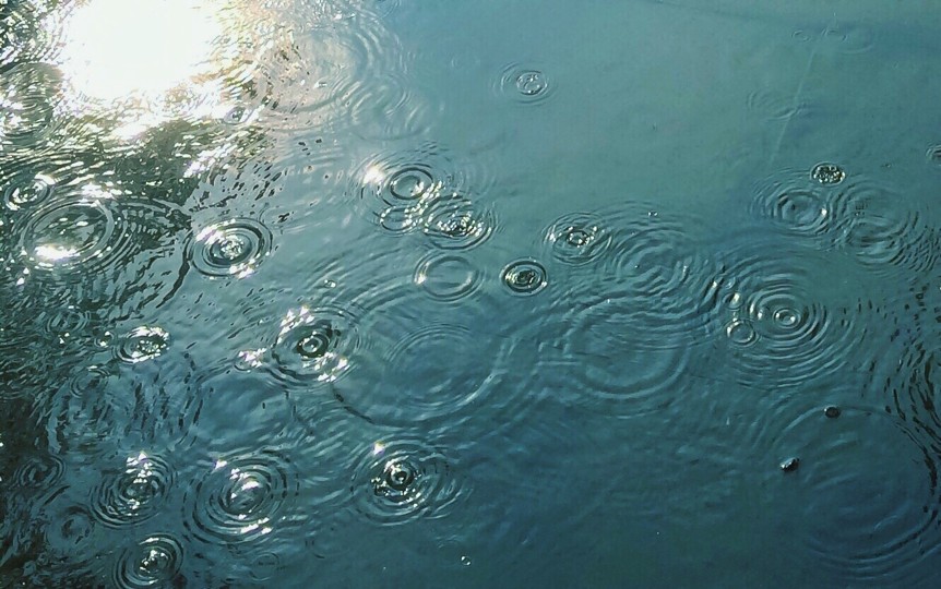 Rainfall on a lake